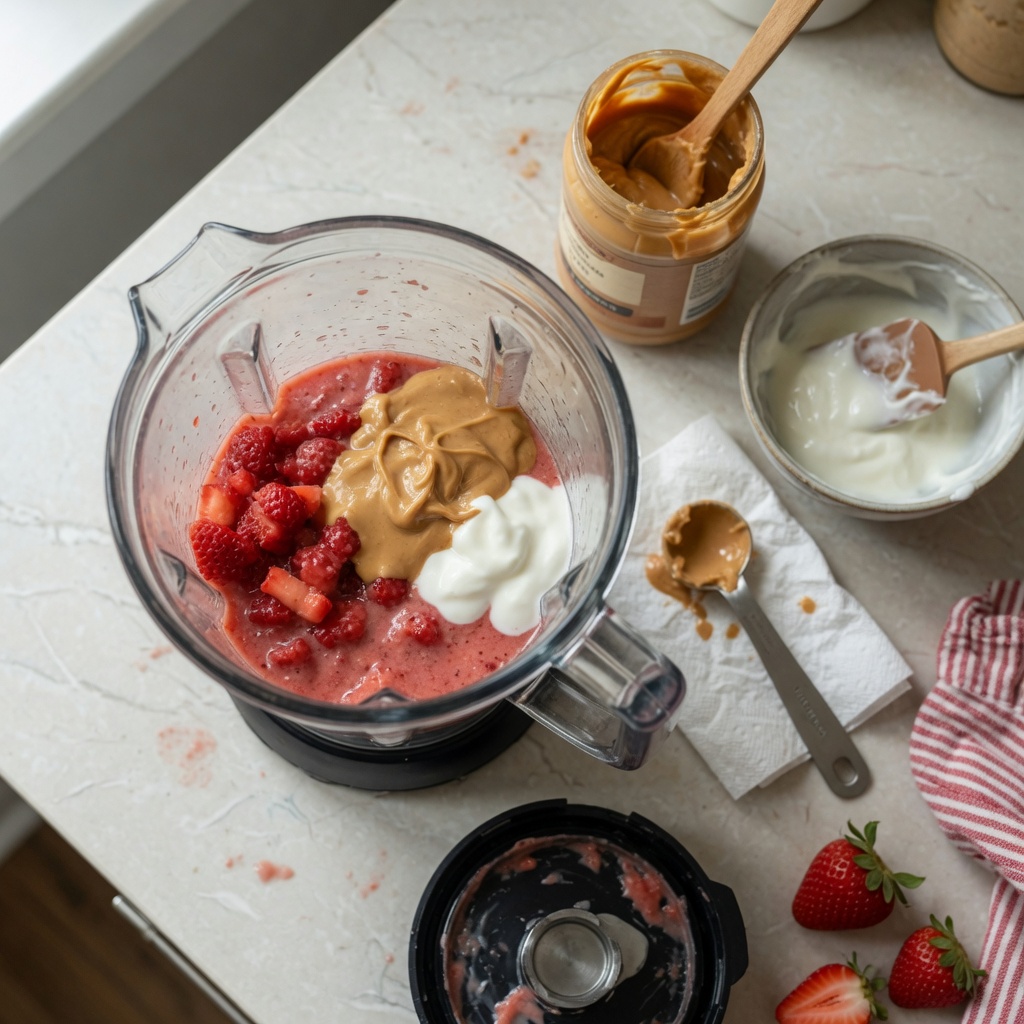 Strawberry Frozen Peanut Butter Bites for Dogs step 3