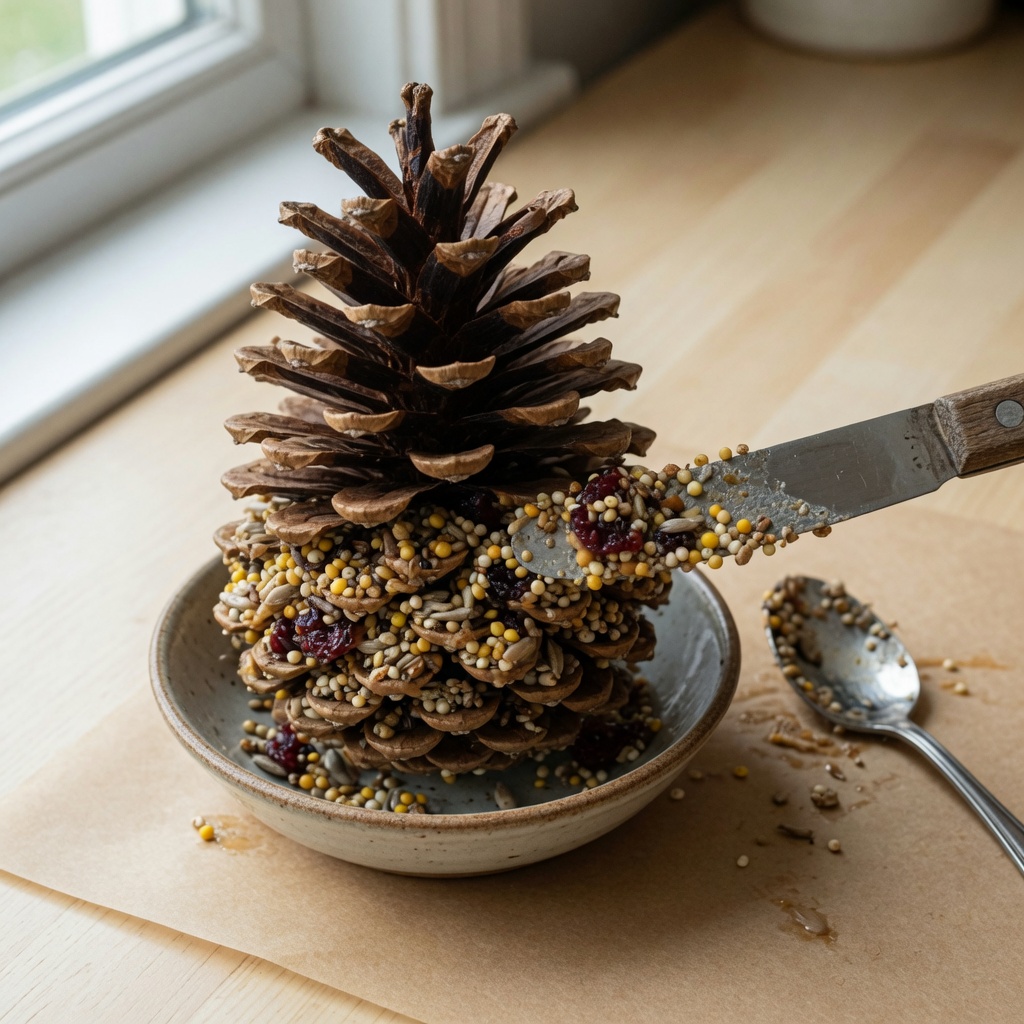 Stuffed Pinecone Bird Treats step 4