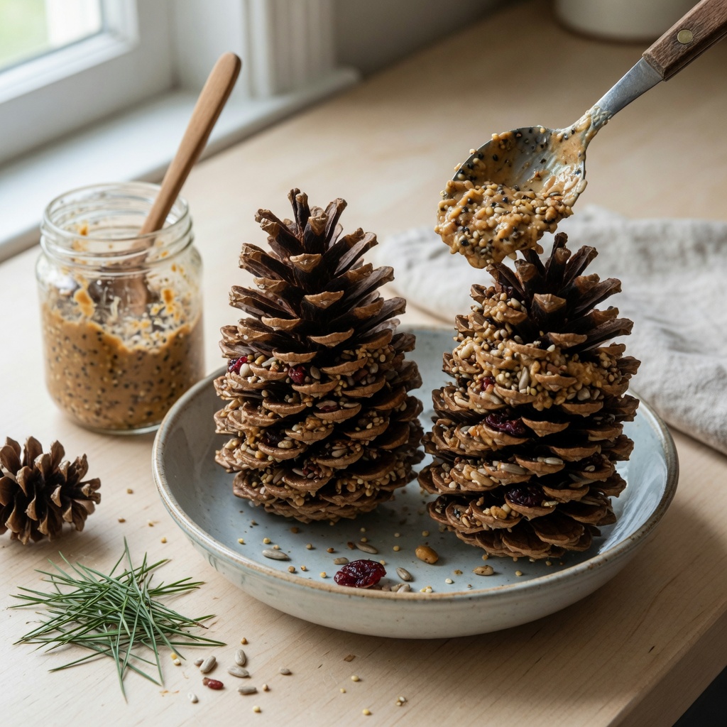 Stuffed Pinecone Bird Treats step 5