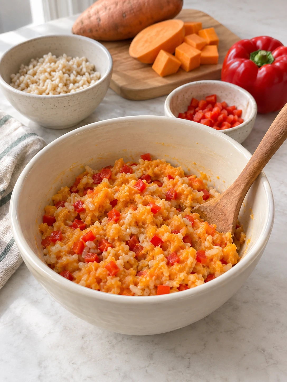 Sweet Potato and Brown Rice Soft Mash for Pet Birds step 4