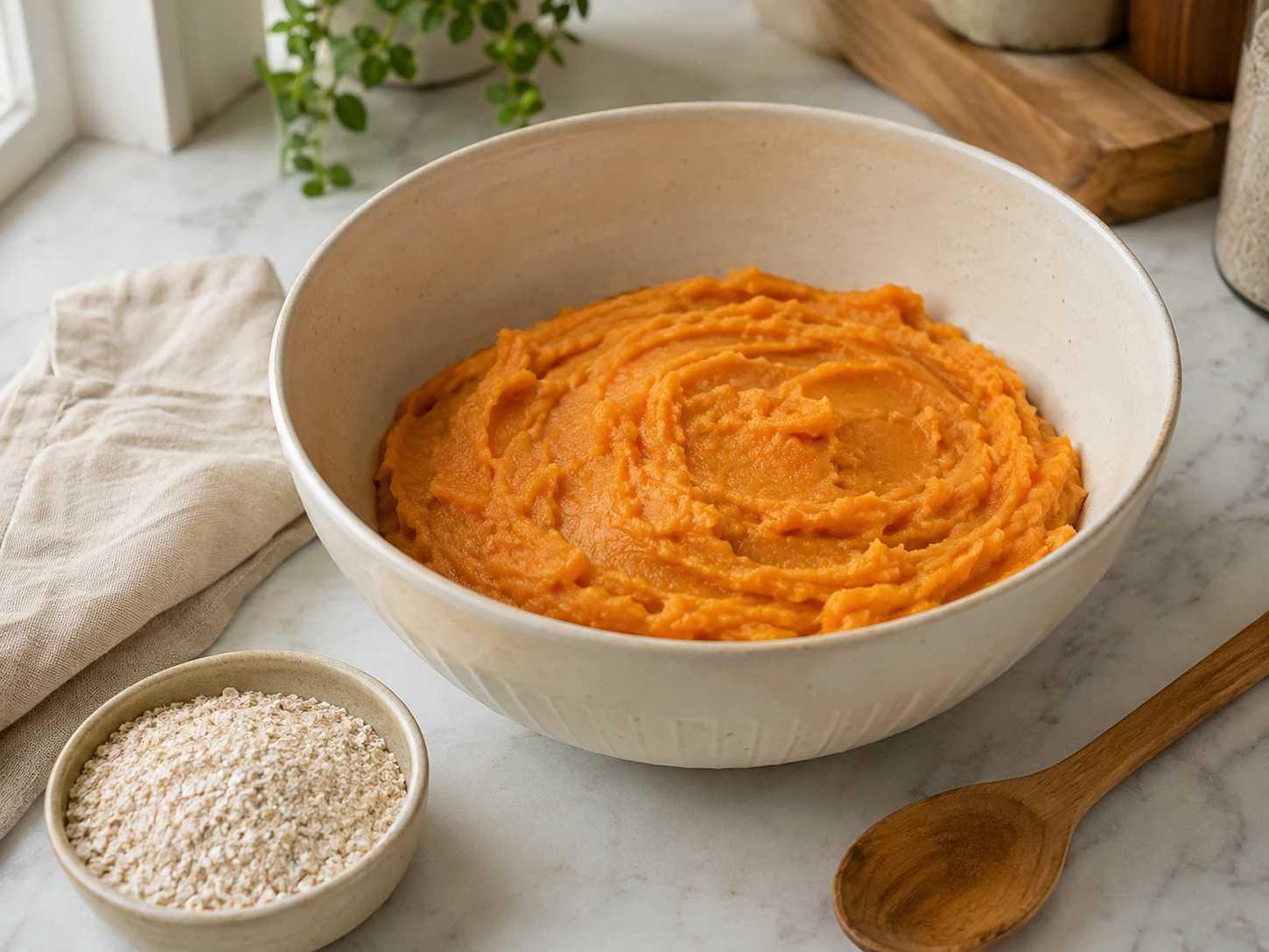 Sweet Potato and Seed Stuffed Foraging Roll for Small Pets step 1