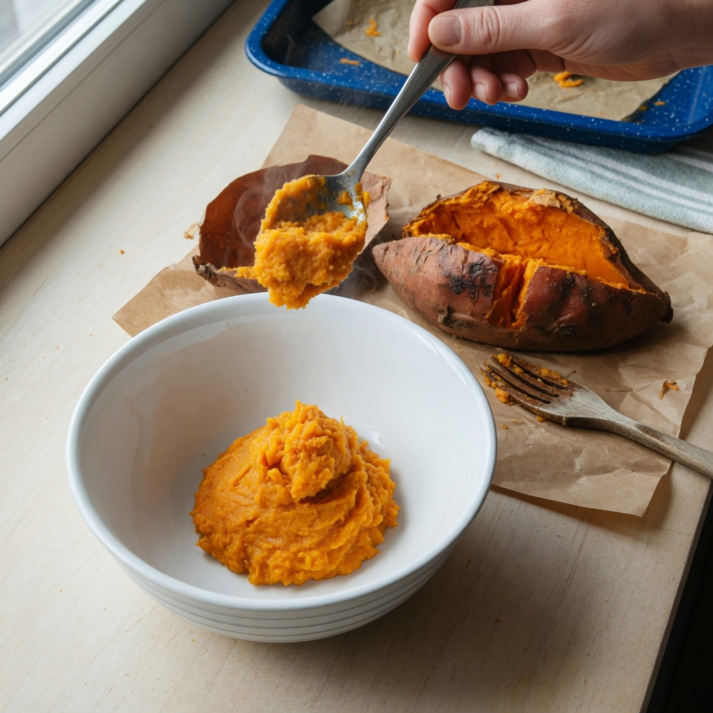 Sweet Potato Biscuits for Dogs step 1