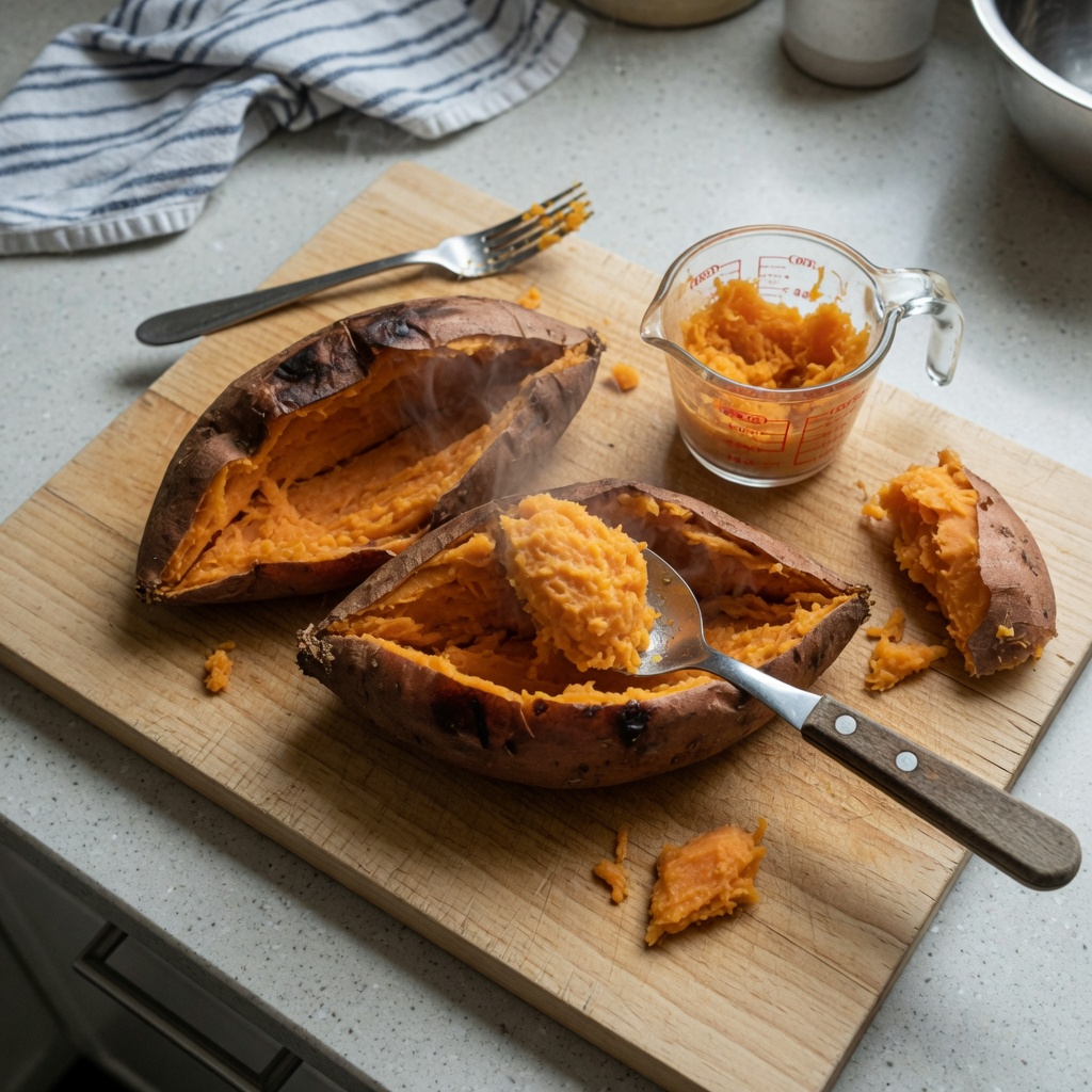 Sweet Potato Oat Flour Drops step 1