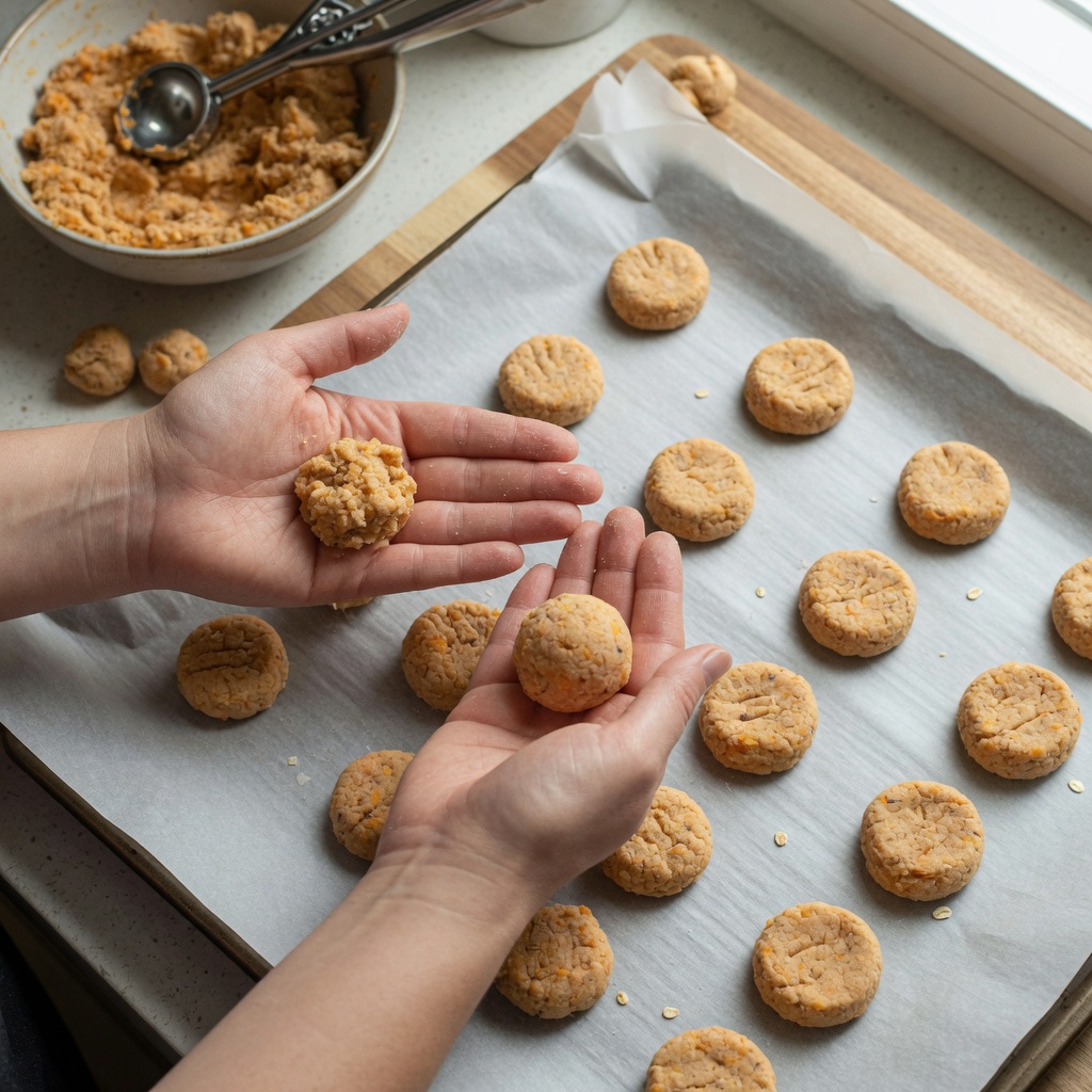 Sweet Potato Oat Flour Drops step 5