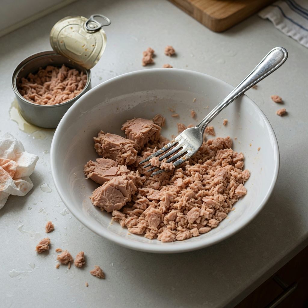 Three-Ingredient Tuna Cat Biscuits step 2