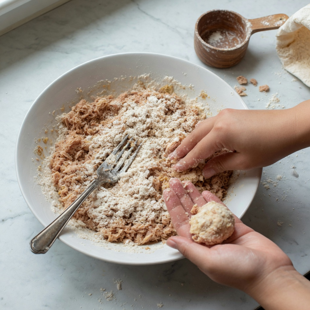 Three-Ingredient Tuna Cat Biscuits step 4