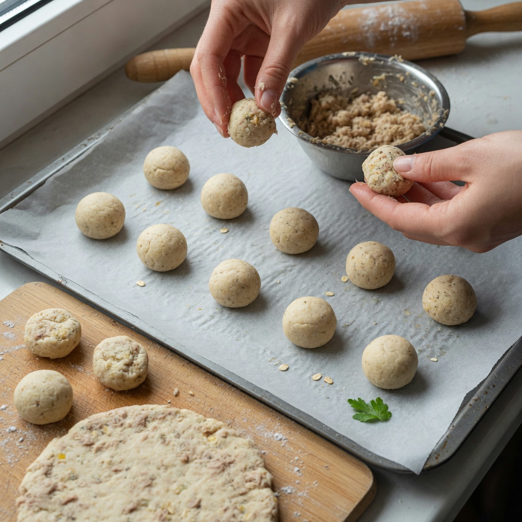 Three-Ingredient Tuna Cat Biscuits step 5