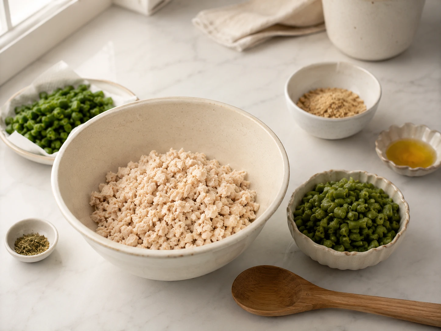 Turkey and Green Bean Skillet Patties for Dogs step 1