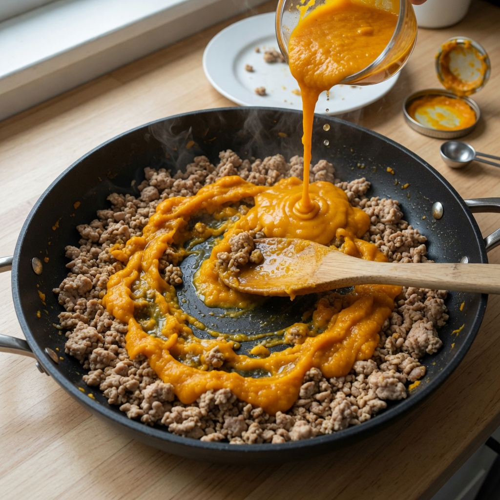 Turkey Pumpkin Pate for Cats step 2