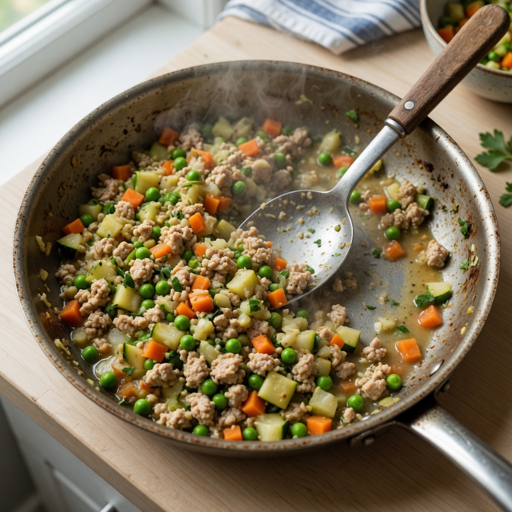 Turkey Vegetable Mash Topper for Dogs step 4