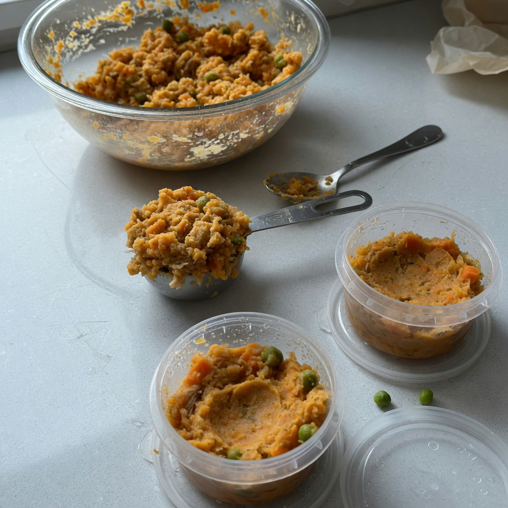 Turkey Vegetable Mash Topper for Dogs step 6