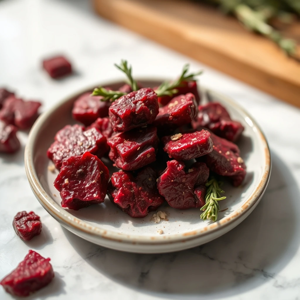 Vibrant Beetroot and Rosemary Dehydrated Chews for Pets step 2