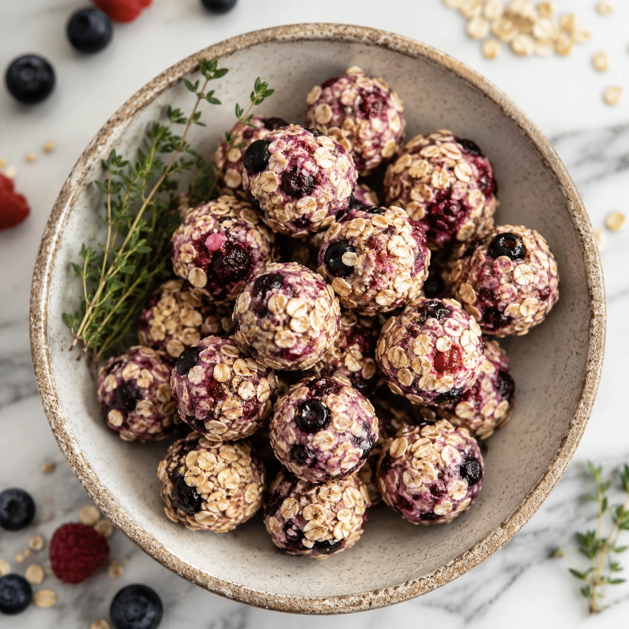 Whip Up Healthy, Colorful 3-Ingredient Oat and Berry Bird Bites step 1