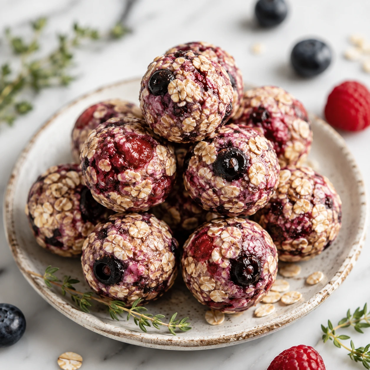 Whip Up Healthy, Colorful 3-Ingredient Oat and Berry Bird Bites step 2