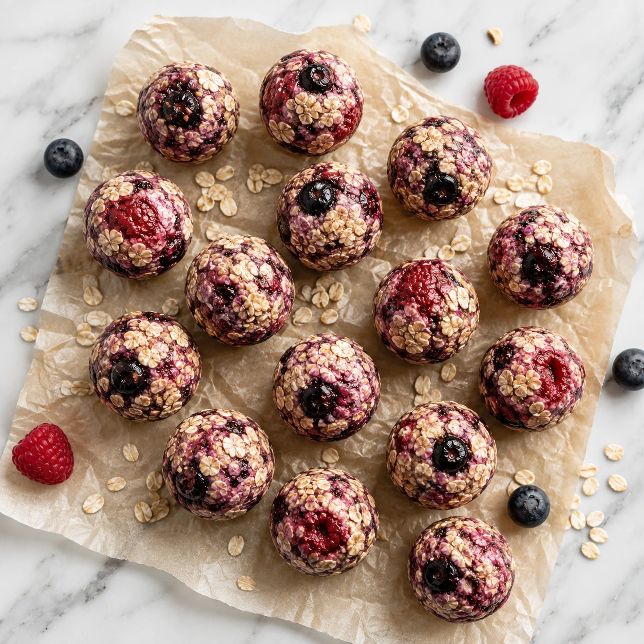 Whip Up Healthy, Colorful 3-Ingredient Oat and Berry Bird Bites step 3