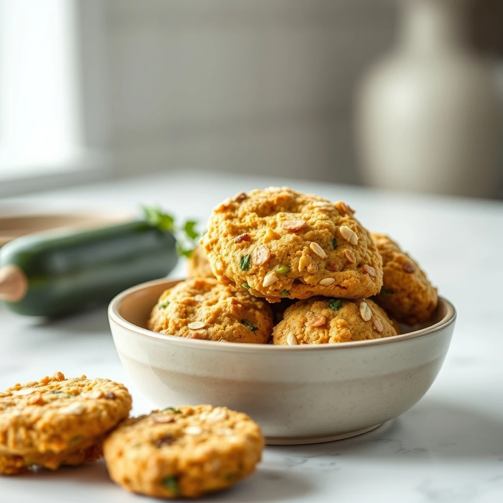 Wholesome 3-Ingredient Zucchini Oat Biscuits for Dogs Watching Their Weight step 4