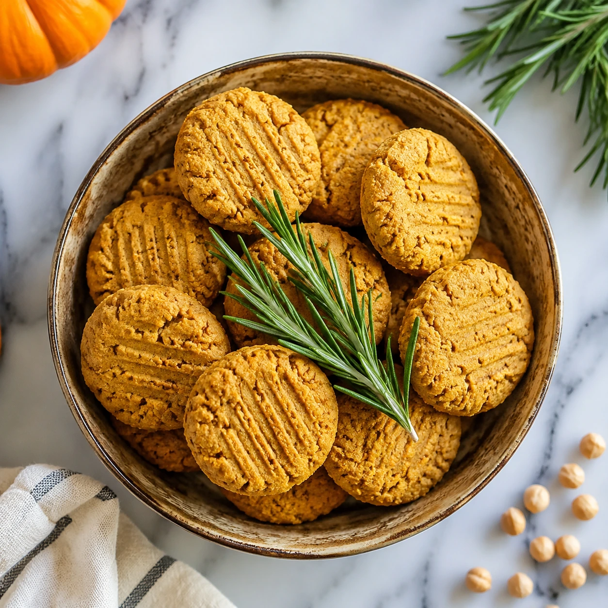 Wholesome Peanut-Free Pumpkin & Chickpea Flour Dog Biscuits step 1