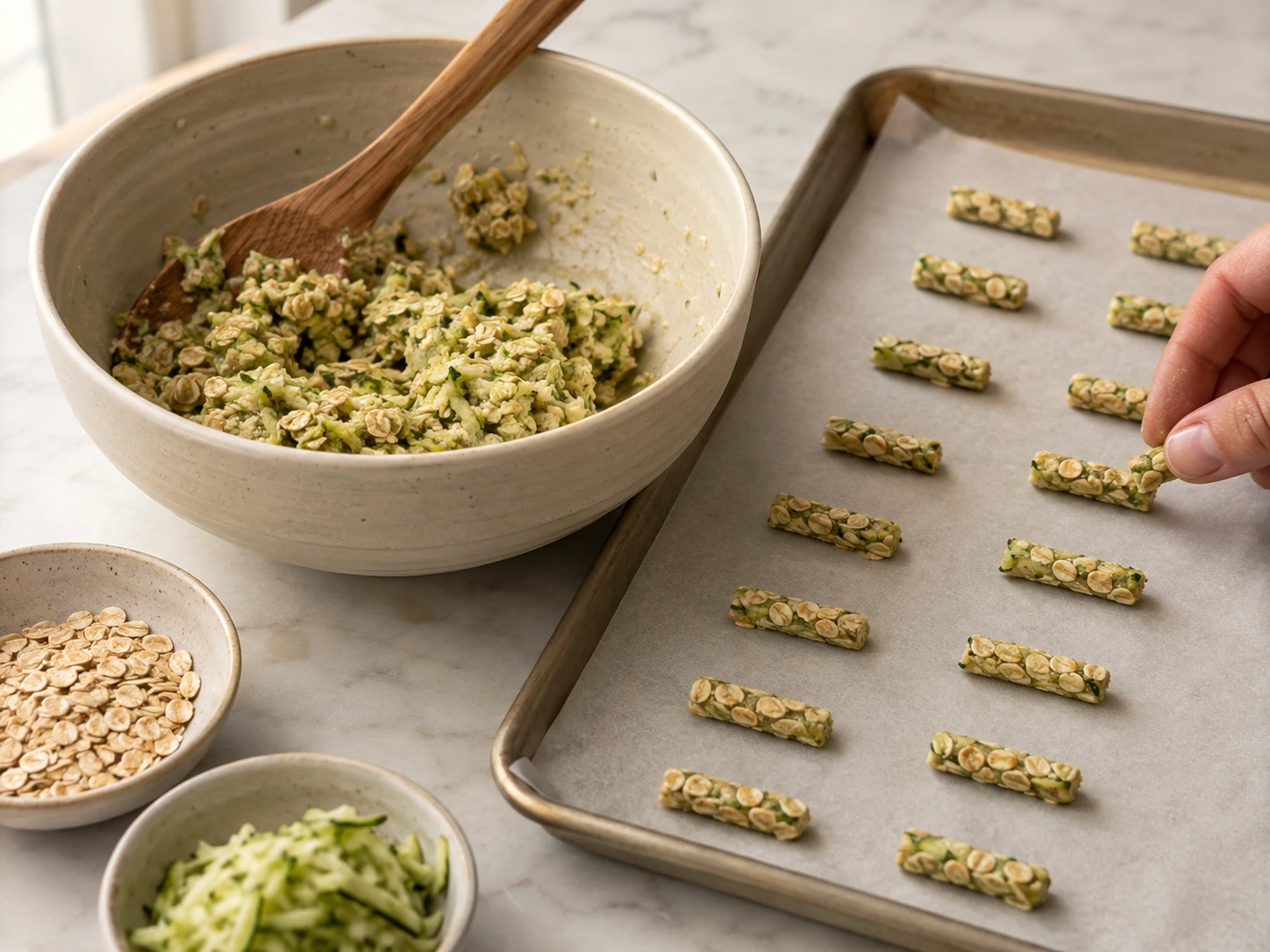 Zucchini and Oat Gnaw Sticks for Hamsters step 3