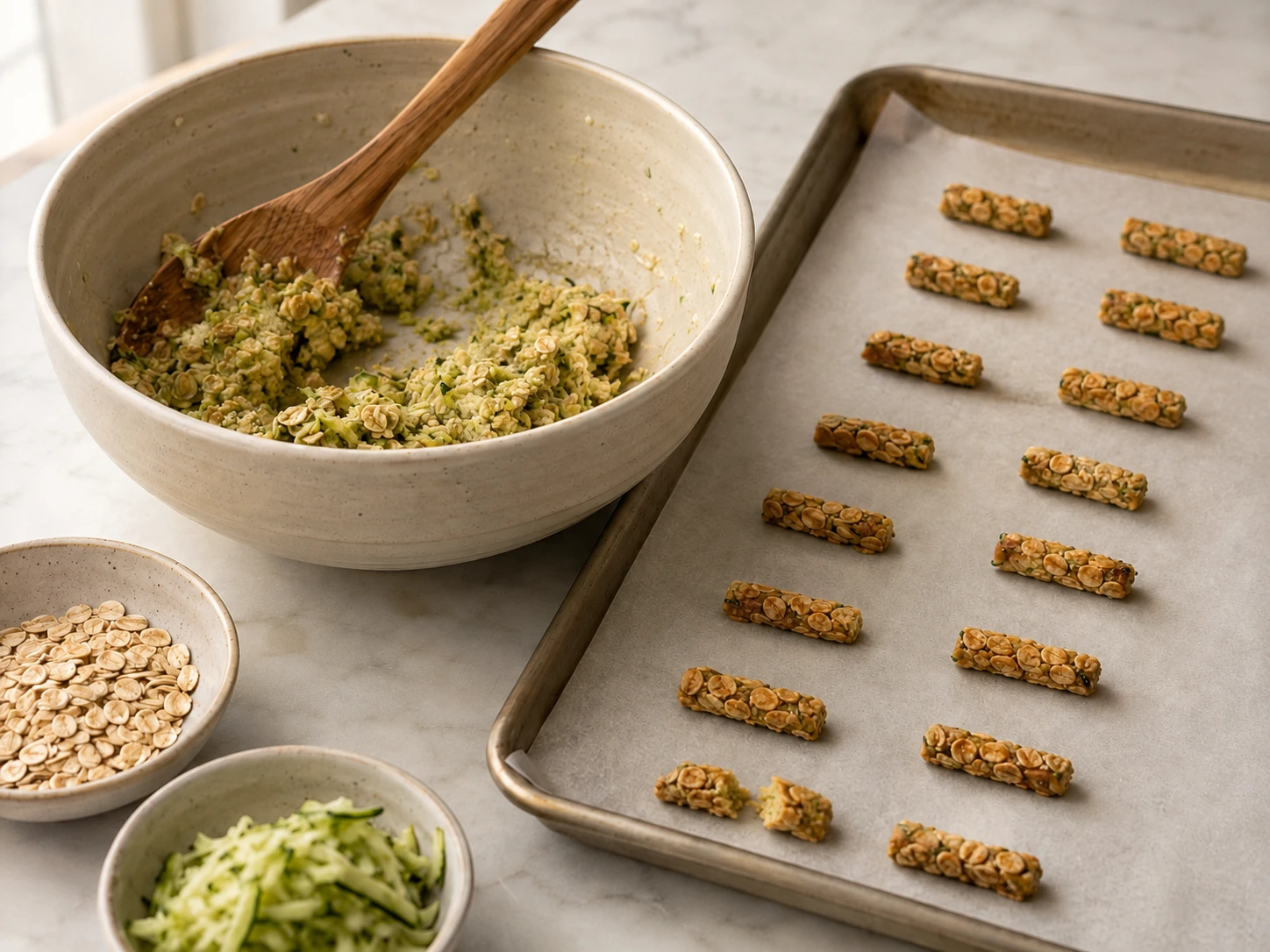 Zucchini and Oat Gnaw Sticks for Hamsters