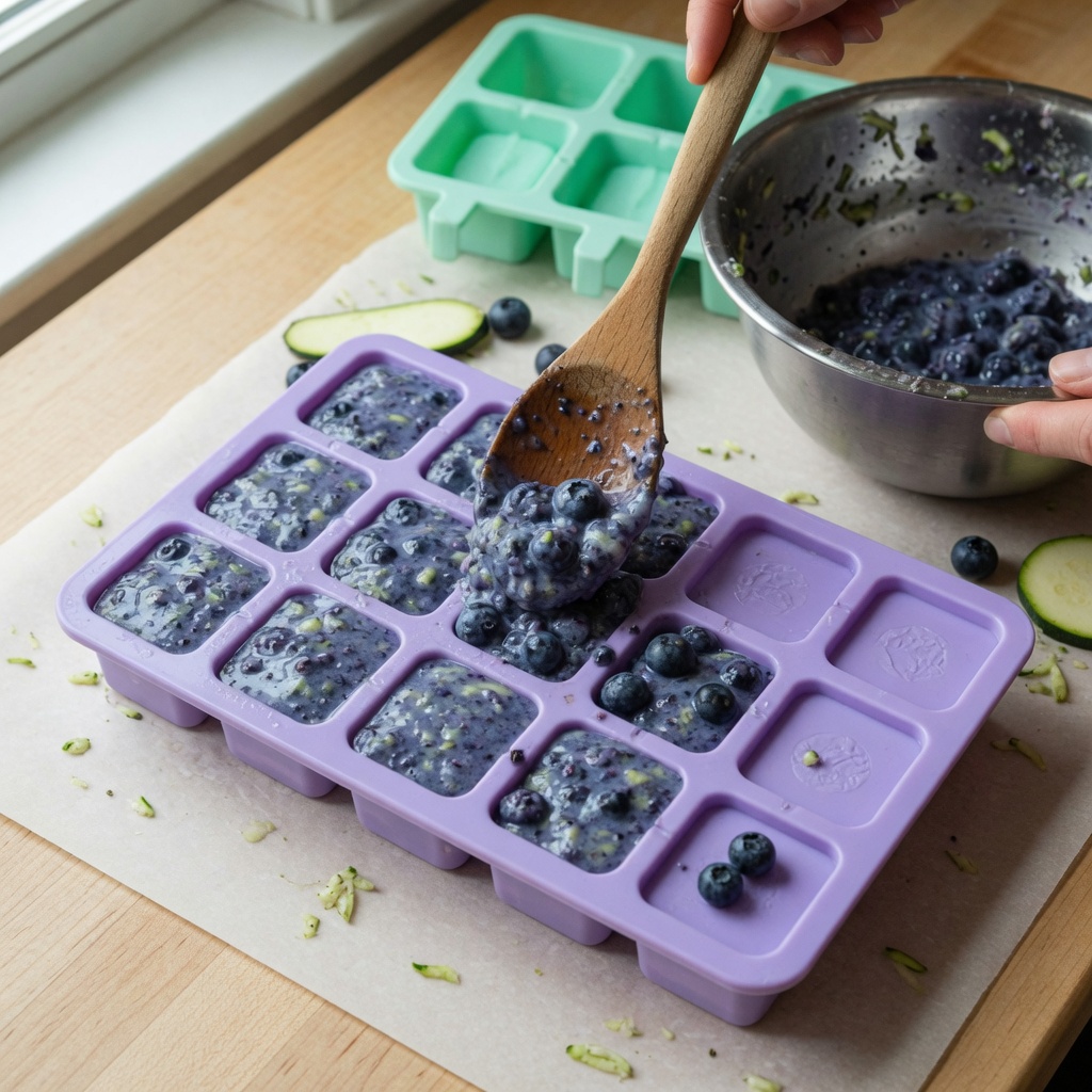 Zucchini Blueberry Pupsicles for Dogs step 4