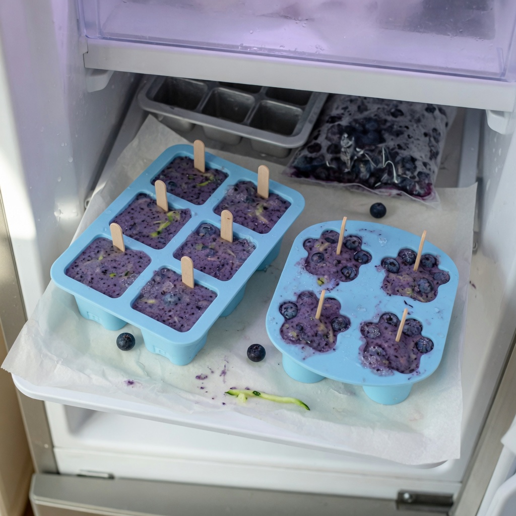 Zucchini Blueberry Pupsicles for Dogs step 6